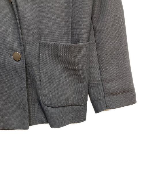 le.coeur blanc（ルクールブラン）le.coeur blanc (ルクールブラン) メッシュダブルブレストジャケット グレー サイズ:38の古着・服飾アイテム