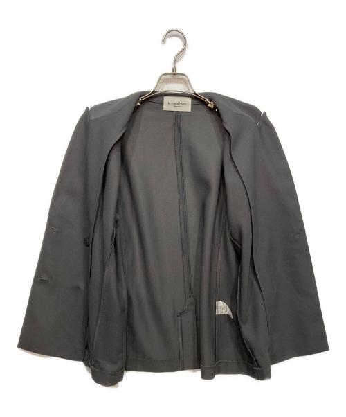 le.coeur blanc（ルクールブラン）le.coeur blanc (ルクールブラン) メッシュダブルブレストジャケット グレー サイズ:38の古着・服飾アイテム