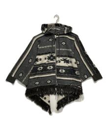 DIESEL（ディーゼル）の古着「ネイティブ柄ウールポンチョ」｜グレー