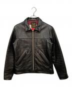 LUKER BY NEIGHBOR HOODルーカーバイネイバーフッド）の古着「シングルライダースジャケット」｜ブラック