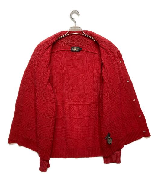 RRL（ダブルアールエル）RRL (ダブルアールエル) Shawl collar cardigan レッド サイズ:Lの古着・服飾アイテム