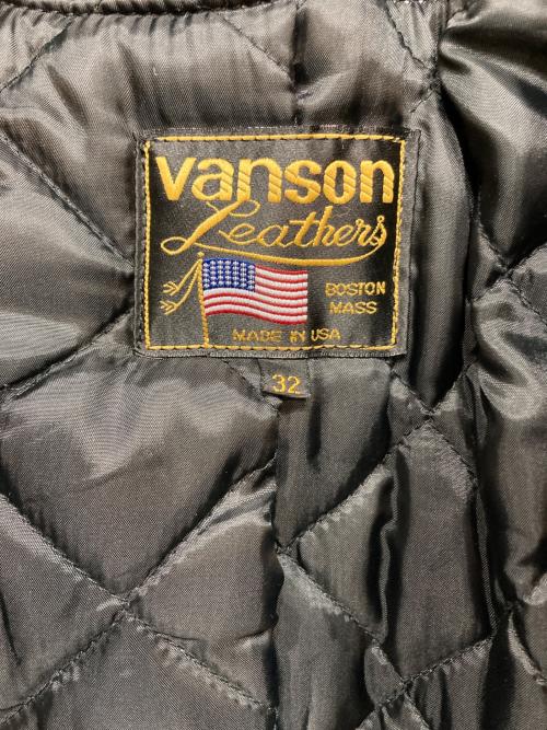 VANSON（バンソン）VANSON (バンソン) C2 ダブルライダースジャケット ブラック サイズ:32の古着・服飾アイテム