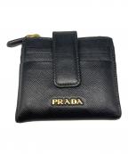 PRADAプラダ）の古着「2つ折り財布」｜ブラック