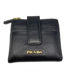 PRADA（プラダ）の古着「2つ折り財布」｜ブラック