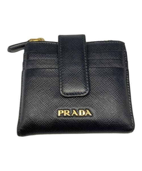 PRADA（プラダ）PRADA (プラダ) 2つ折り財布 ブラックの古着・服飾アイテム