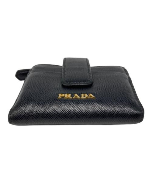 PRADA（プラダ）PRADA (プラダ) 2つ折り財布 ブラックの古着・服飾アイテム