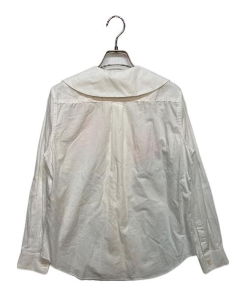 COMME des GARCONS GIRL（コムデギャルソンガール）COMME des GARCONS GIRL (コムデギャルソンガール) 丸襟 フラワーパッチブラウス ホワイト サイズ:Sの古着・服飾アイテム
