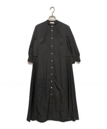 BALLSEY（ボールジィ）の古着「スパンブロード バックプリーツシャツワンピース」｜グレー