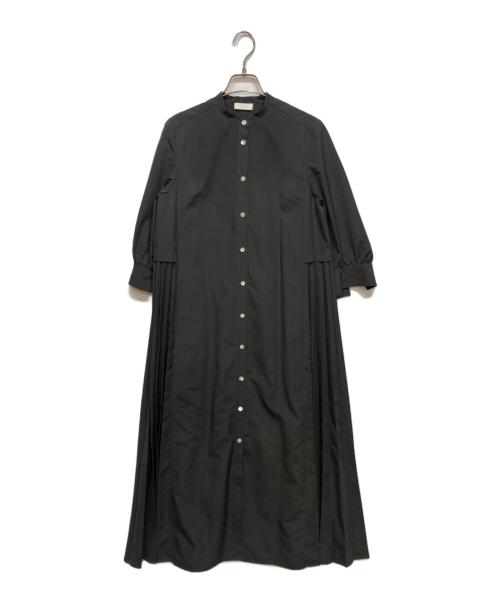 BALLSEY（ボールジィ）BALLSEY (ボールジィ) スパンブロード バックプリーツシャツワンピース グレー サイズ:36の古着・服飾アイテム
