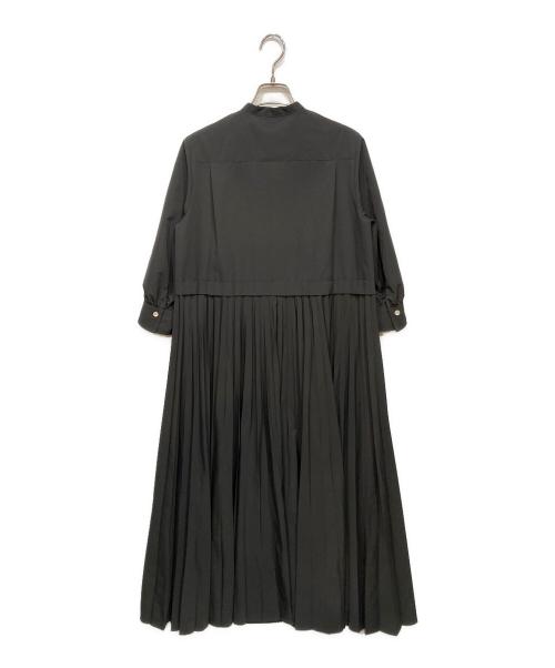 BALLSEY（ボールジィ）BALLSEY (ボールジィ) スパンブロード バックプリーツシャツワンピース グレー サイズ:36の古着・服飾アイテム