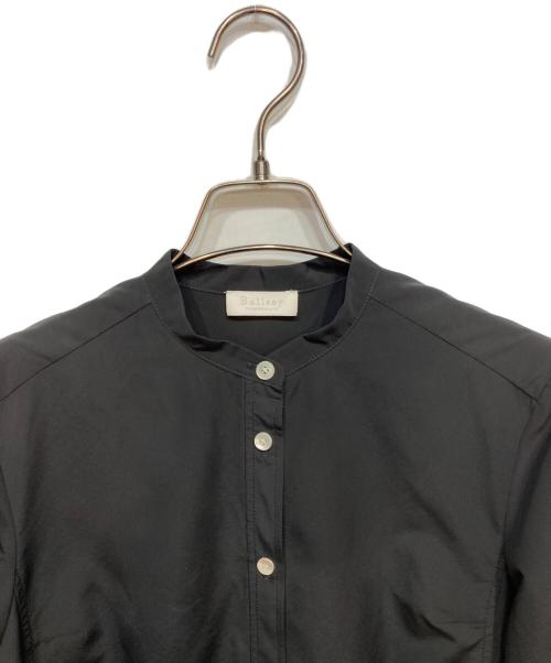 BALLSEY（ボールジィ）BALLSEY (ボールジィ) スパンブロード バックプリーツシャツワンピース グレー サイズ:36の古着・服飾アイテム