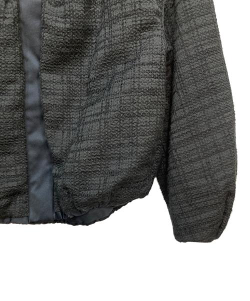 DRAWER（ドゥロワー）DRAWER (ドゥロワー) ジャカード ギャザーブルゾン ブラック サイズ:36の古着・服飾アイテム