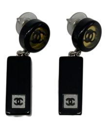 CHANEL（シャネル）の古着「ココマーク ミラースイング ピアス」｜ブラック
