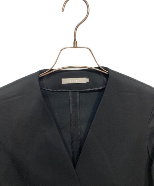 icB（アイシービー）icB (アイシービー) Fied ノーカラージャケット ブラック サイズ:4の古着・服飾アイテム