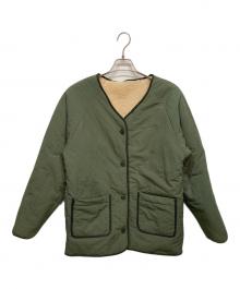 HOUSTON（ヒューストン）の古着「REVERSIBLE BOA LINER JACKET」｜グリーン