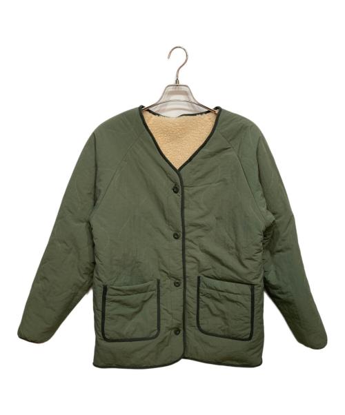HOUSTON（ヒューストン）HOUSTON (ヒューストン) REVERSIBLE BOA LINER JACKET グリーン サイズ:XLの古着・服飾アイテム