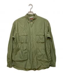 NANGA（ナンガ）の古着「RIPSTOP CAMP SHIRT」｜グリーン