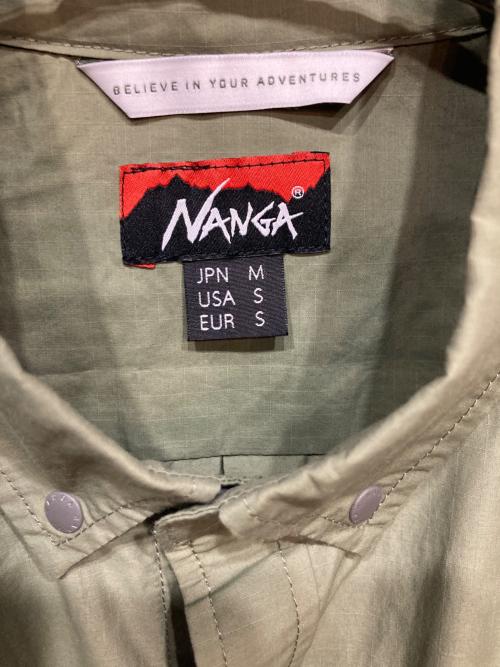 NANGA（ナンガ）NANGA (ナンガ) RIPSTOP CAMP SHIRT グリーン サイズ:Ｍの古着・服飾アイテム