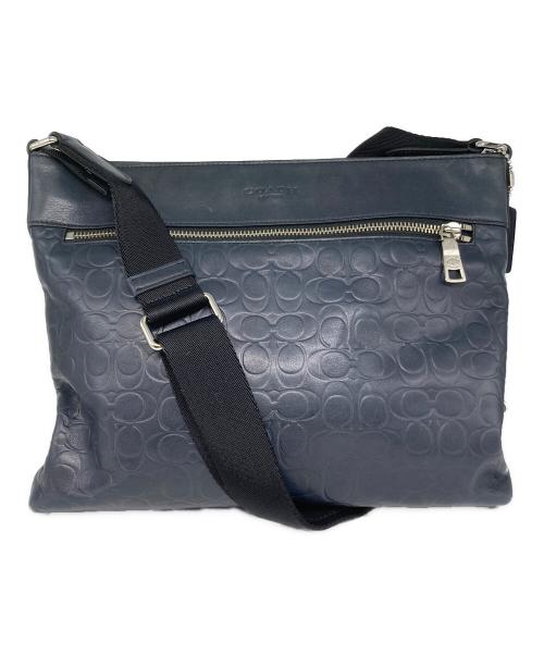 COACH（コーチ）COACH (コーチ) シグネチャーショルダーバッグ ネイビーの古着・服飾アイテム