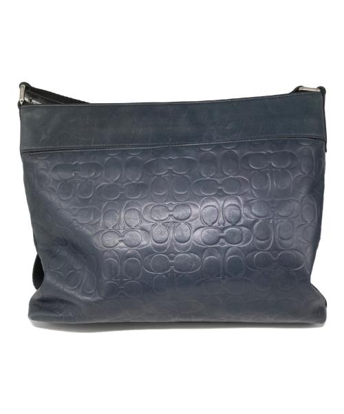 COACH（コーチ）COACH (コーチ) シグネチャーショルダーバッグ ネイビーの古着・服飾アイテム