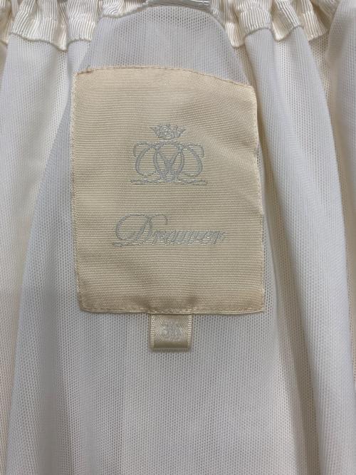 DRAWER（ドゥロワー）DRAWER (ドゥロワー) ギャザーフードブルゾン アイボリー サイズ:36の古着・服飾アイテム