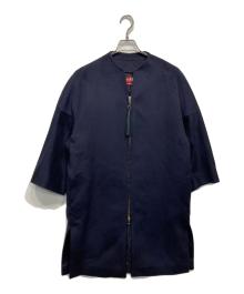 Max Mara Studio（マックスマーラ ストゥディオ）の古着「ノーカラー コート」｜ネイビー