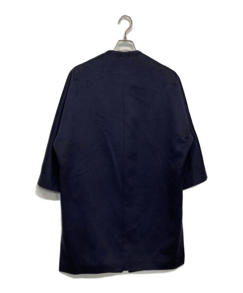 Max Mara Studio（マックスマーラ ストゥディオ）Max Mara Studio (マックスマーラ ストゥディオ) ノーカラー コート ネイビー サイズ:36の古着・服飾アイテム