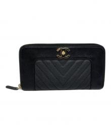 CHANEL（シャネル）の古着「マドモアゼル ココマークラウンドジップウォレット」