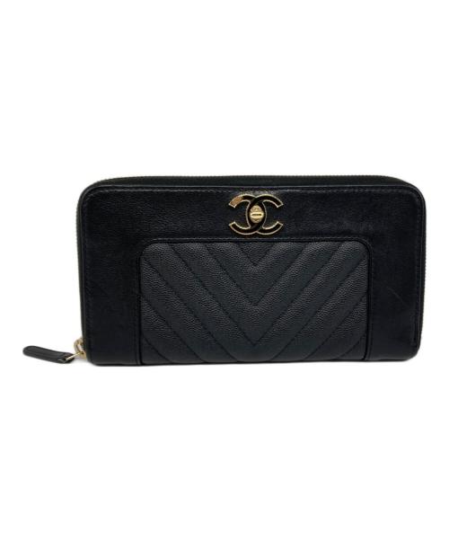 CHANEL（シャネル）CHANEL (シャネル) マドモアゼル ココマークラウンドジップウォレットの古着・服飾アイテム