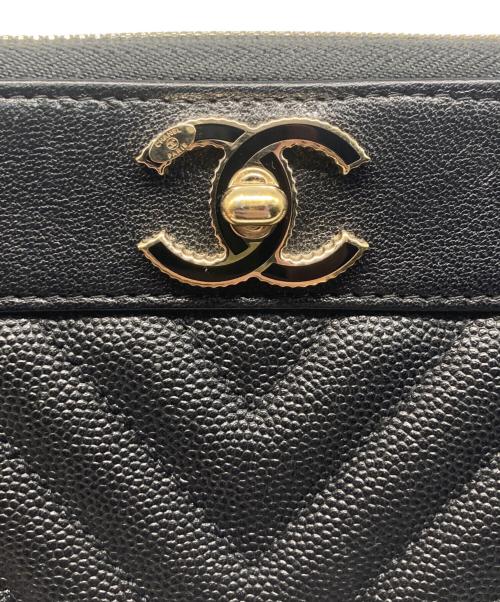 CHANEL（シャネル）CHANEL (シャネル) マドモアゼル ココマークラウンドジップウォレットの古着・服飾アイテム