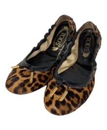 TOD'S（トッズ）の古着「レオパードバレエパンプス」｜ブラウン