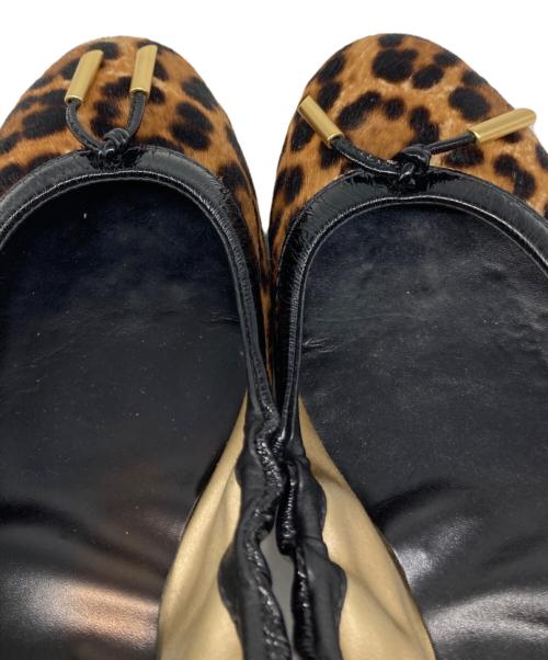 TOD'S（トッズ）TOD'S (トッズ) レオパードバレエパンプス ブラウン サイズ:37の古着・服飾アイテム
