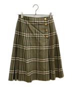 Burberry'sバーバリーズ）の古着「ノバチェックミディチェックスカート」｜ベージュ