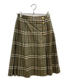 Burberry's（バーバリーズ）の古着「ノバチェックミディチェックスカート」｜ベージュ