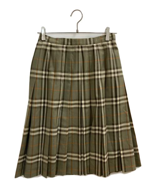 Burberry's（バーバリーズ）Burberry's (バーバリーズ) ノバチェックミディチェックスカート ベージュ サイズ:11の古着・服飾アイテム