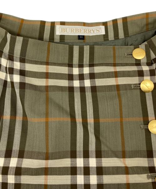 Burberry's（バーバリーズ）Burberry's (バーバリーズ) ノバチェックミディチェックスカート ベージュ サイズ:11の古着・服飾アイテム