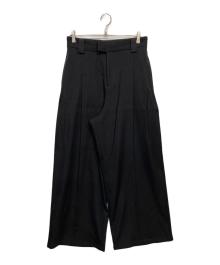 mb（エムビー）の古着「ハイエンド尾州ウールフロントシームハカマスラックス」｜ブラック