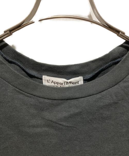 L'appartement（アパルトモン）L'Appartement (アパルトモン) Americana (アメリカーナ) Print Raglan T-sh プリント ラグラン Tシャツ ブラック サイズ:無の古着・服飾アイテム