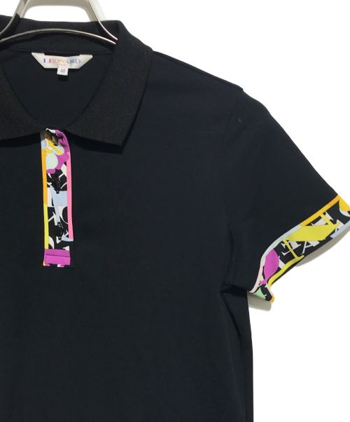 LEONARD（レオナール）LEONARD (レオナール) ポロシャツ ブラック サイズ:40の古着・服飾アイテム