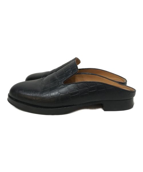 HENDER SCHEME（エンダースキーマ）HENDER SCHEME (エンダースキーマ) クロコ型押しレザーサンダル ブラック サイズ:記載なしの古着・服飾アイテム