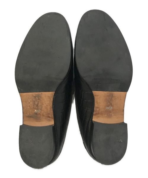 HENDER SCHEME（エンダースキーマ）HENDER SCHEME (エンダースキーマ) クロコ型押しレザーサンダル ブラック サイズ:記載なしの古着・服飾アイテム