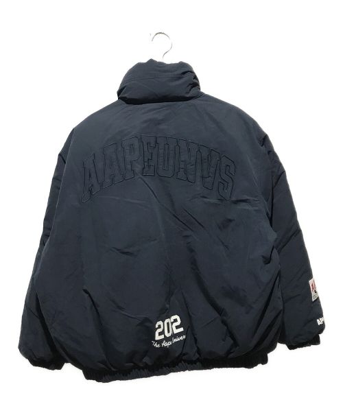 Aape BY A BATHING APE（エーエイプ バイ アベイシングエイプ）Aape BY A BATHING APE (エーエイプ バイ アベイシングエイプ) リバーシブル中綿ジャケット ネイビー×オレンジ サイズ:Sの古着・服飾アイテム