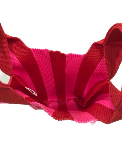 LASTFRAME（ラストフレーム）LASTFRAME (ラストフレーム) STRIPE MARKET BAG SMALL ピンクの古着・服飾アイテム