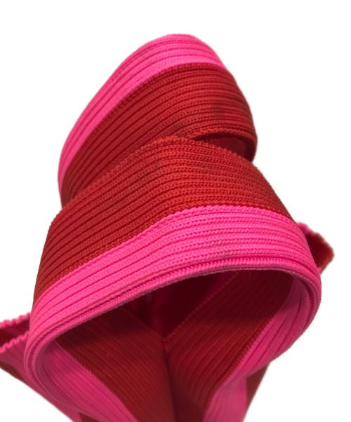 LASTFRAME（ラストフレーム）LASTFRAME (ラストフレーム) STRIPE MARKET BAG SMALL ピンクの古着・服飾アイテム