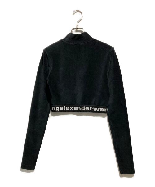ALEXANDER WANG（アレキサンダー・ワン）ALEXANDER WANG (アレキサンダーワン) ベロアロゴカットソー ブラック サイズ:XSの古着・服飾アイテム