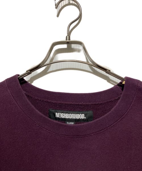 NEIGHBORHOOD（ネイバーフッド）NEIGHBORHOOD (ネイバーフッド) カレッジ クルーネックスウェット パープル サイズ:XLの古着・服飾アイテム