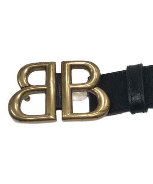 BALENCIAGA（バレンシアガ）BALENCIAGA (バレンシアガ) BBロゴバックルベルト ブラックの古着・服飾アイテム