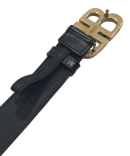 BALENCIAGA（バレンシアガ）BALENCIAGA (バレンシアガ) BBロゴバックルベルト ブラックの古着・服飾アイテム