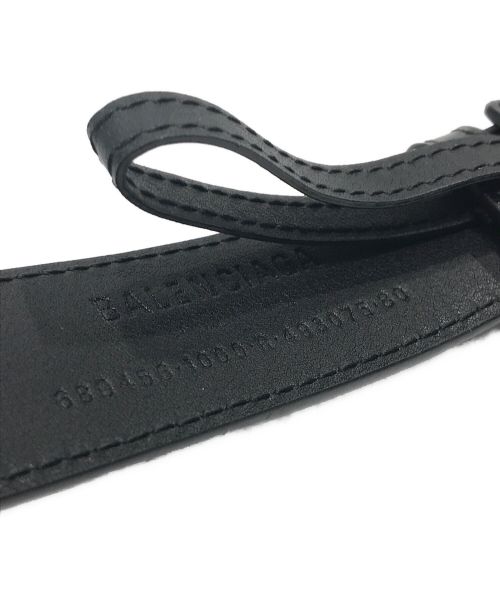 BALENCIAGA（バレンシアガ）BALENCIAGA (バレンシアガ) BBロゴバックルベルト ブラックの古着・服飾アイテム