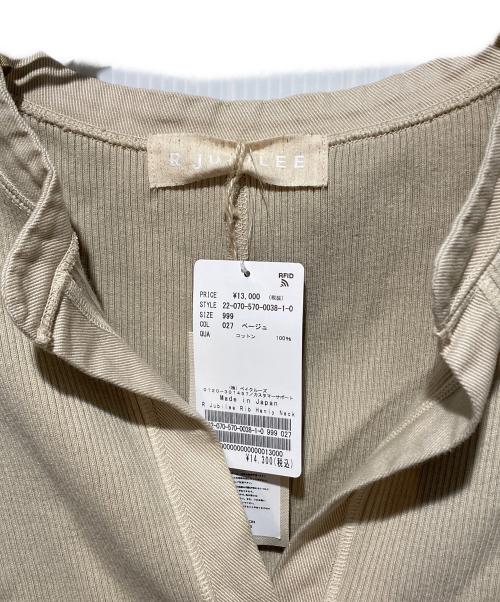 L'appartement（アパルトモン）L'Appartement (アパルトモン) R JUBILEE Big Rib Henly Neck Tops ネック ノースリーブ カットソー ベージュ サイズ:Fの古着・服飾アイテム